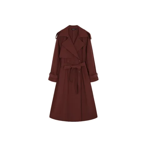 Mo Han Yi Mei Новогодний тренчкот женский красный