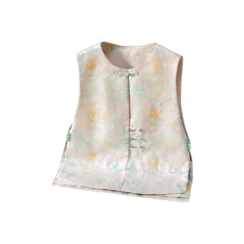 TOUCH Жилет Женские Синий Желтый Цветочный