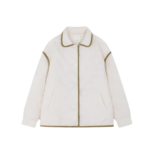 IHIMI Хлопковый пуховик женский кремовый бежевый