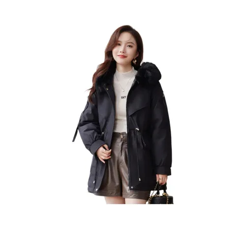 CARBAMMI Хлопковый пуховик женский черный