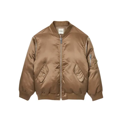 Sandro Хлопковый пуховик женский коричневый