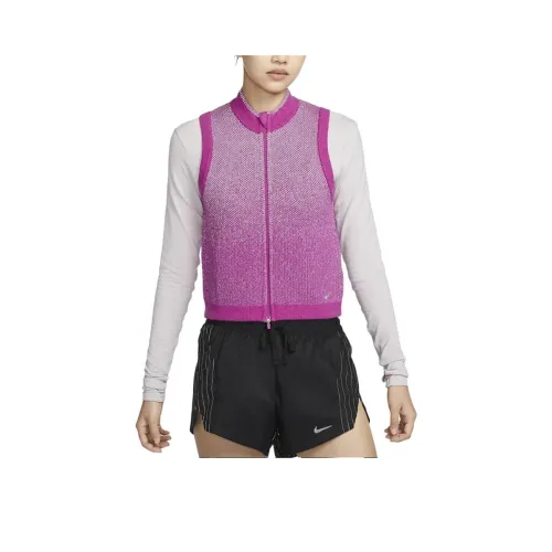Nike Therma Форма Бег Division Жилет Женские Hot Фиолетовый Красный Черный