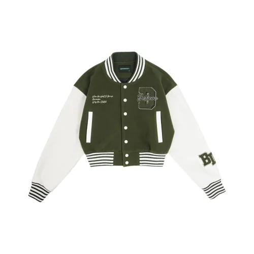 BD.POWER UP+ Бейсбольная куртка Женская Армейский зеленый