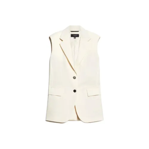WEEKEND MaxMara Donna Коллекция Эластичный Тканевый Жилет из Шерсти Жилет Женская Белый