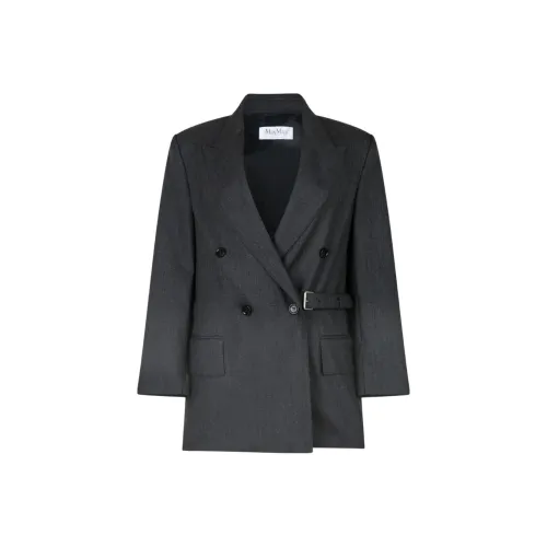 MaxMara Бизнес-костюм Пальто Женское Темно-серое