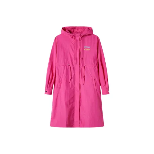 BETTERSAY Тренчкот Женский Фуксия