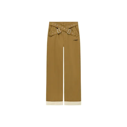 CHUU Кофе Женские Повседневные Брюки