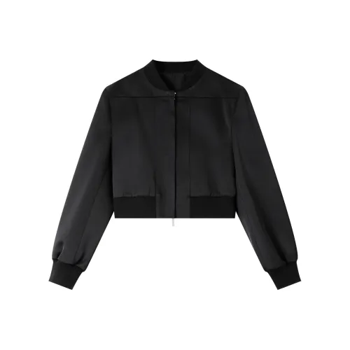 VIMLY Бейсбольная куртка Женская Спокойный Черный