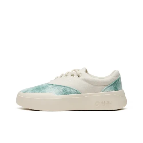 Senzubean Кроссовки для скейтбординга Low Top Бежево-зеленый Унисекс