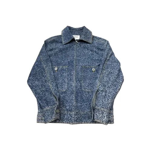 CHANEL FW21 Denim Jacket Women's Blue CHANEL FW21 Деним Куртка Женская Синяя