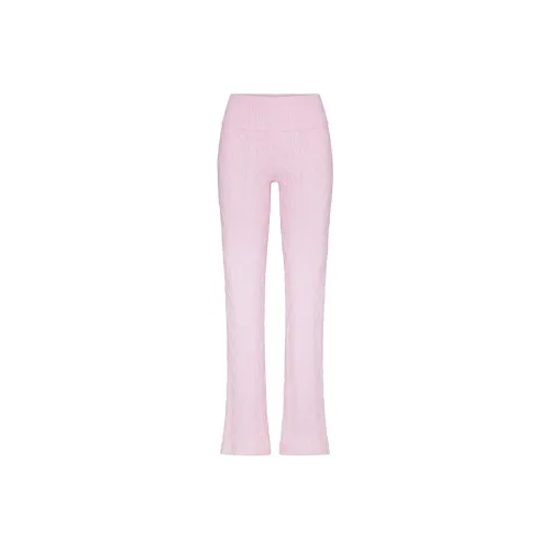 SKIMS FW24 WINTER WARM Коллекция Свитер KNIT Foldover Брюки Повседневные брюки Женские Детский розовый Светло-розовый