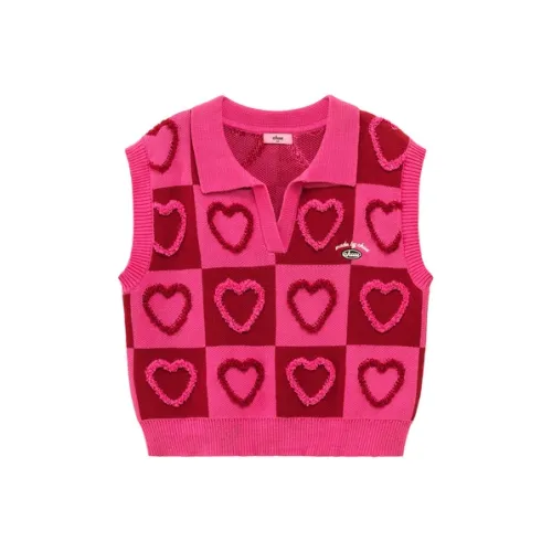 CHUU Жилет Женский Темно-розовый Красный