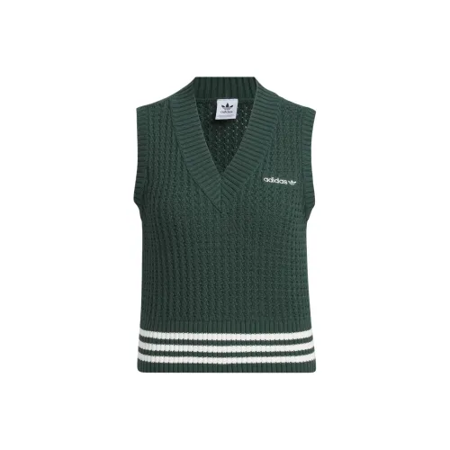 Adidas Originals FW24 KNIT Жилет Женские Минеральный зеленый