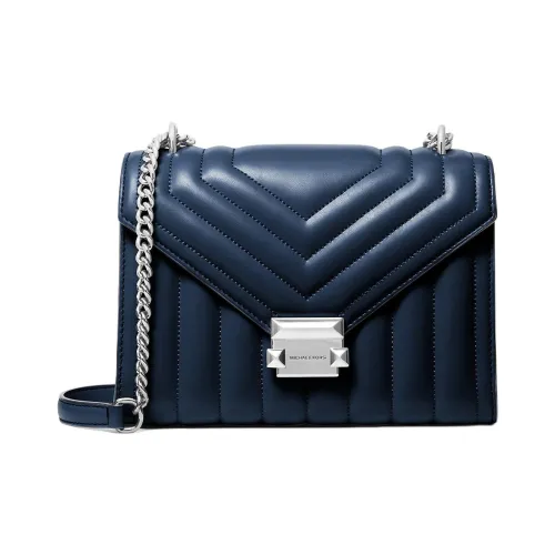 MICHAEL KORS Whitney ПУ (полиуретан) Конверт Сумка Сумка через плечо Сумка на плечо Средняя Женская Морской синий