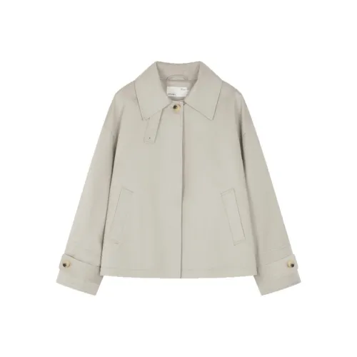 IHIMI Тренчкот Женский Лунный Серый