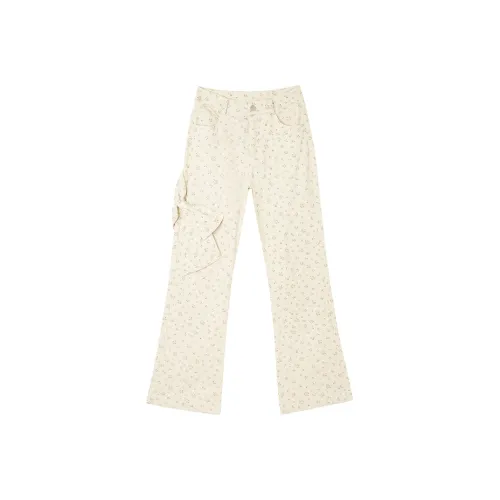 AooRaa Повседневные брюки Женские Бежевые