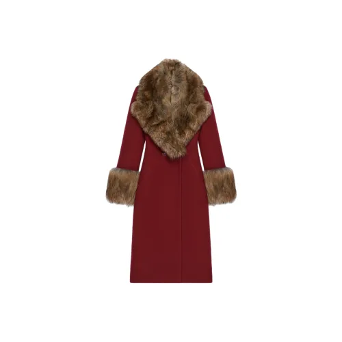 Givenchy FW24 Пальто Женское Темно-красное