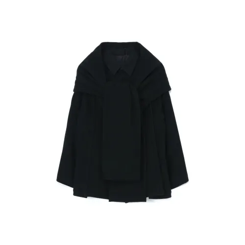 Yohji Yamamoto Черное Женское Пальто