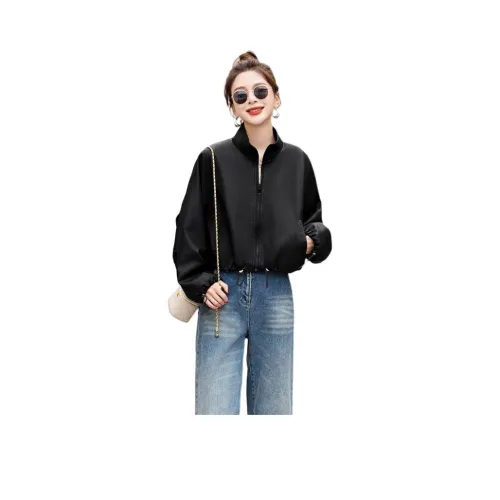 Yi Mengyuan Кожа Куртка Женская