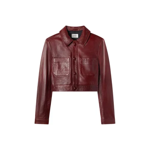 Рамка FW24 кожа куртка женская темно-красный