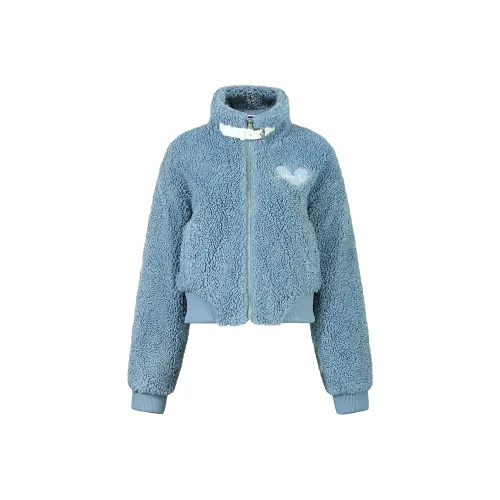 Guuka Hero Осенний Зимний Бархат Feel Куртка Женская Пыльно-Синий