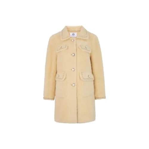 Anmani Пальто Женское Кремово-Желтое