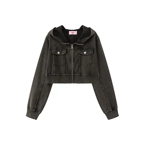 CHUU Cropped Coat Women's Charcoal Gray CHUU Укороченное пальто женское угольно-серый