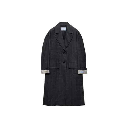 PRADA SS25 Пальто Женское Угольный Серый