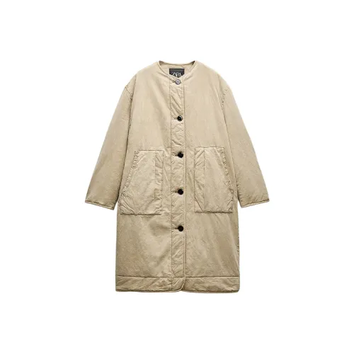 ZARA ZW Series Белый Женский Тренч