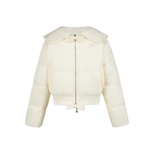 AYF Хлопковый пуховик женский абрикосовый