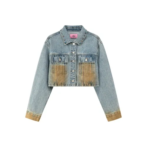 CHUU Джинсовая куртка женская светло-синий деним