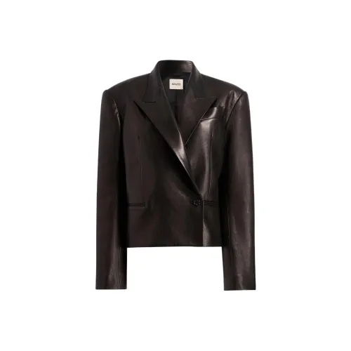 KHAITE FW24 Tonni Blazer Кожа Куртка Женская Черная