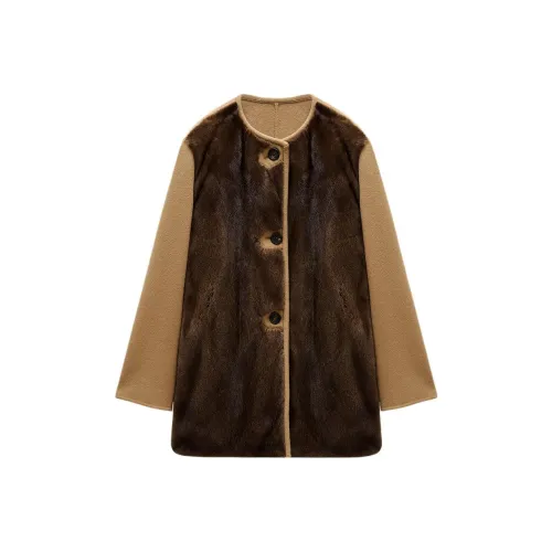 INSUN Верблюжий Женские меховые изделия