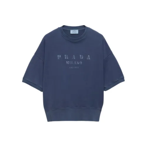 PRADA Свитшот Женский Морской Синий
