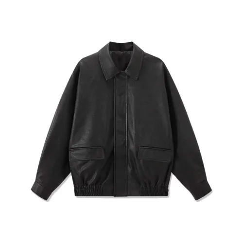 COMBO Кожа Куртка Унисекс Черный