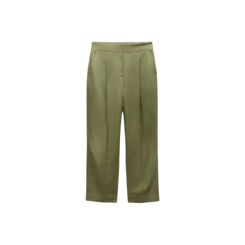 ZARA Хаки Женские Повседневные Брюки