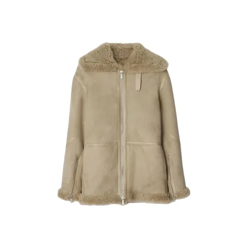 Burberry кожаная куртка женская Field цвет