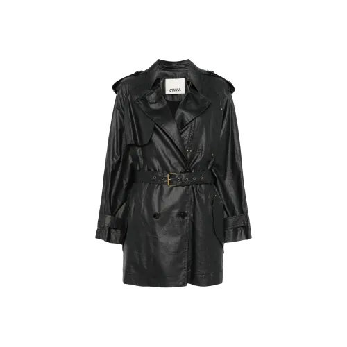 ISABEL MARANT SS25 Тренчкот Женский Черный