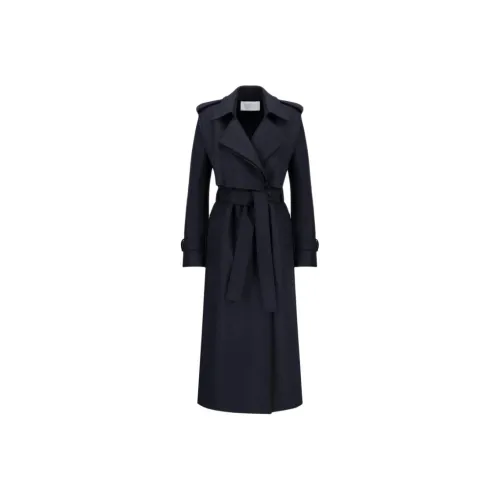 HARRIS WHARF LONDON Тренчкот Женский Морской Синий