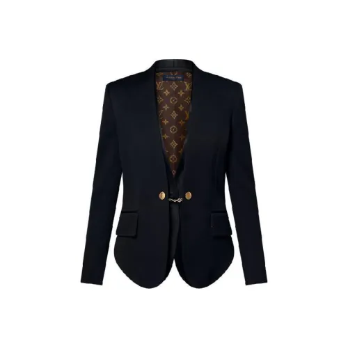 LOUIS VUITTON SS25 Бизнес-костюм Пальто Женское Черное