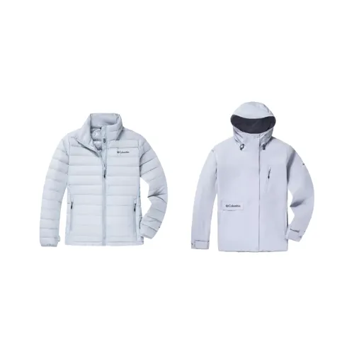 Columbia совместный бренд Водонепроницаемый Ветрозащитный Термический Отражающий тепло Ветровка Женский Светло-синий