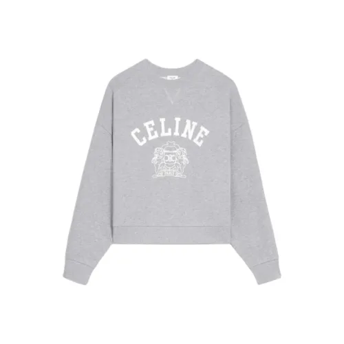 CELINE SS25 Толстовка Женская Серый Белый