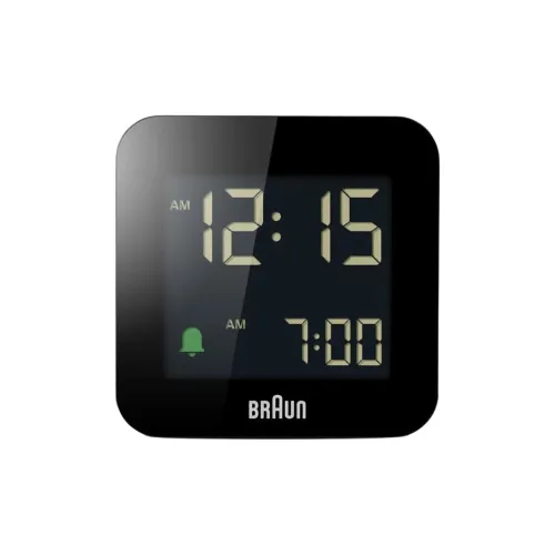 BRAUN Кварцевый механизм пластик будильник унисекс черный