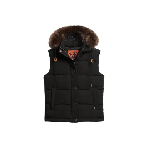 SUPERDRY Женские жилеты черного цвета