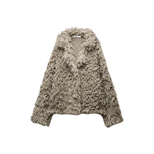 ZARA Collaboration Бархат Feel Пальто Женское из норки