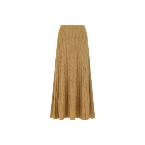 Tory Burch Темно-кофейные женские вязаные длинные юбки