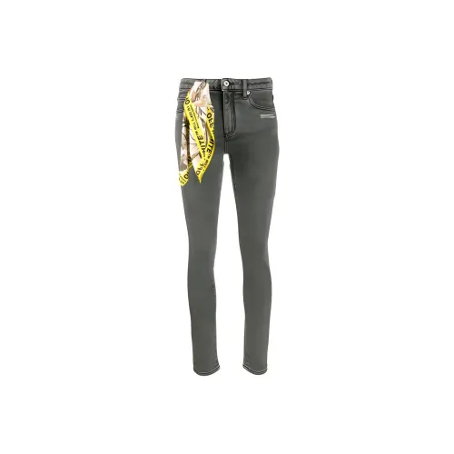 Off Белый SS19 Серый Женские Джинсы