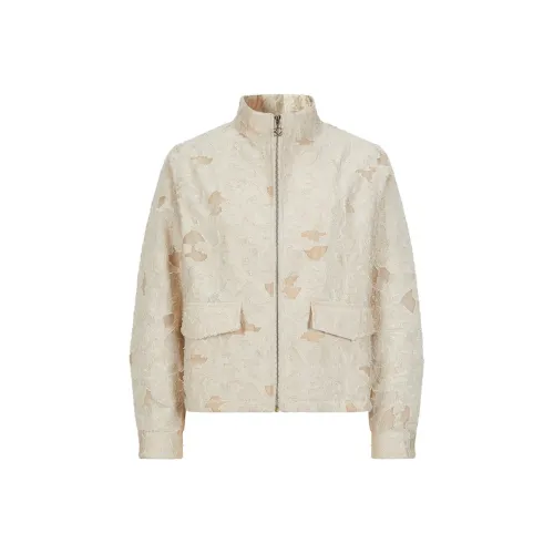 JZ. ANNAKRO Хлопковый пуховик женский бежевый желтый