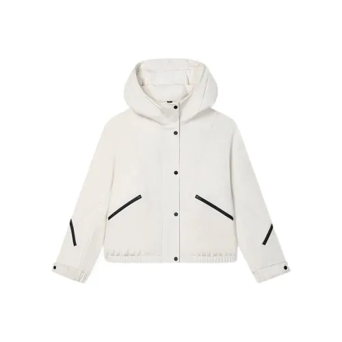 FILA Белый Хлопковый Пуховик Женский Парный Белый