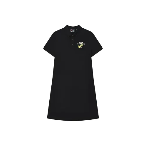 FILA Глубокий черный Женские Платья с коротким рукавом